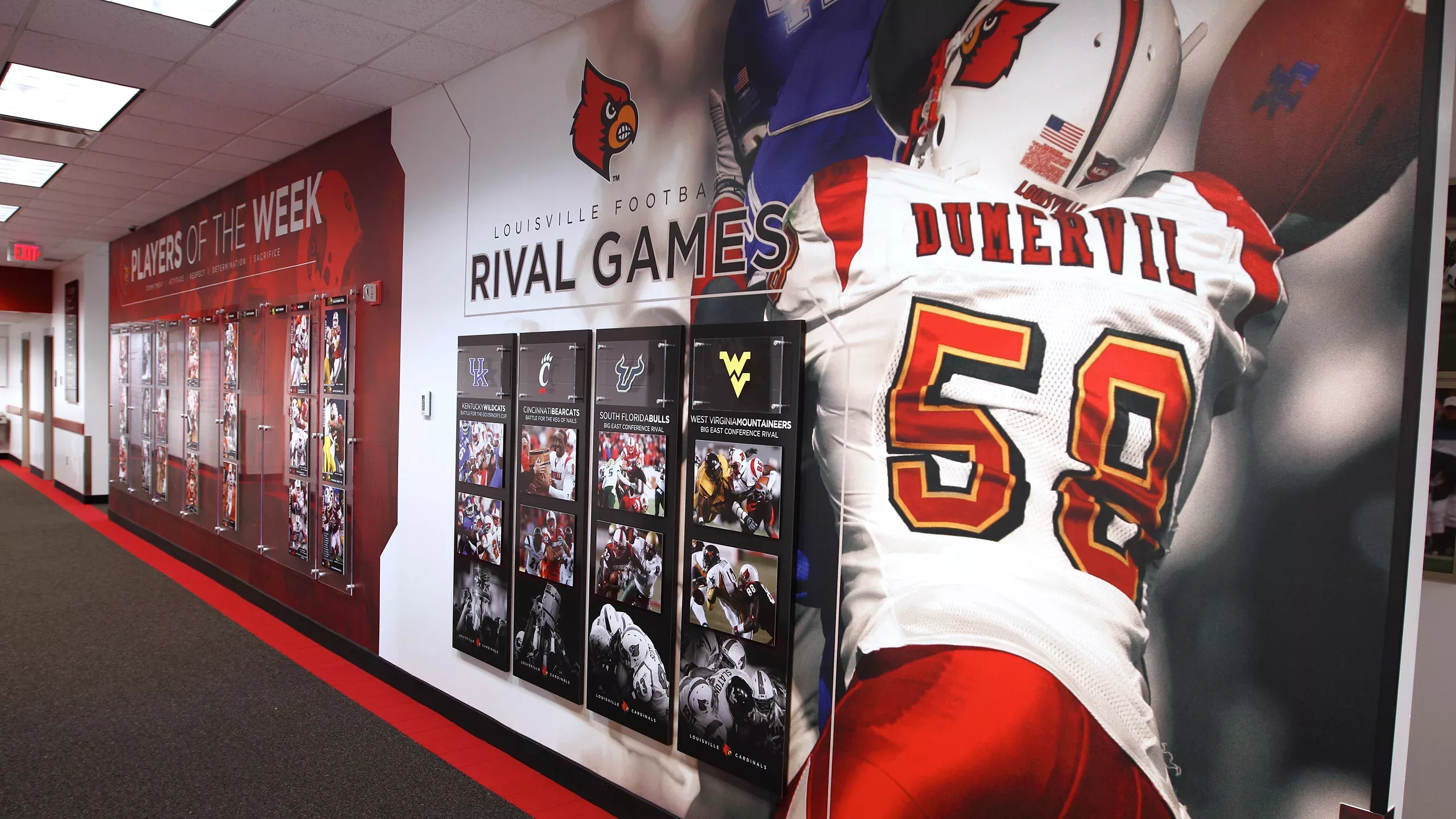 Louisville Cardinal Football facility graphics