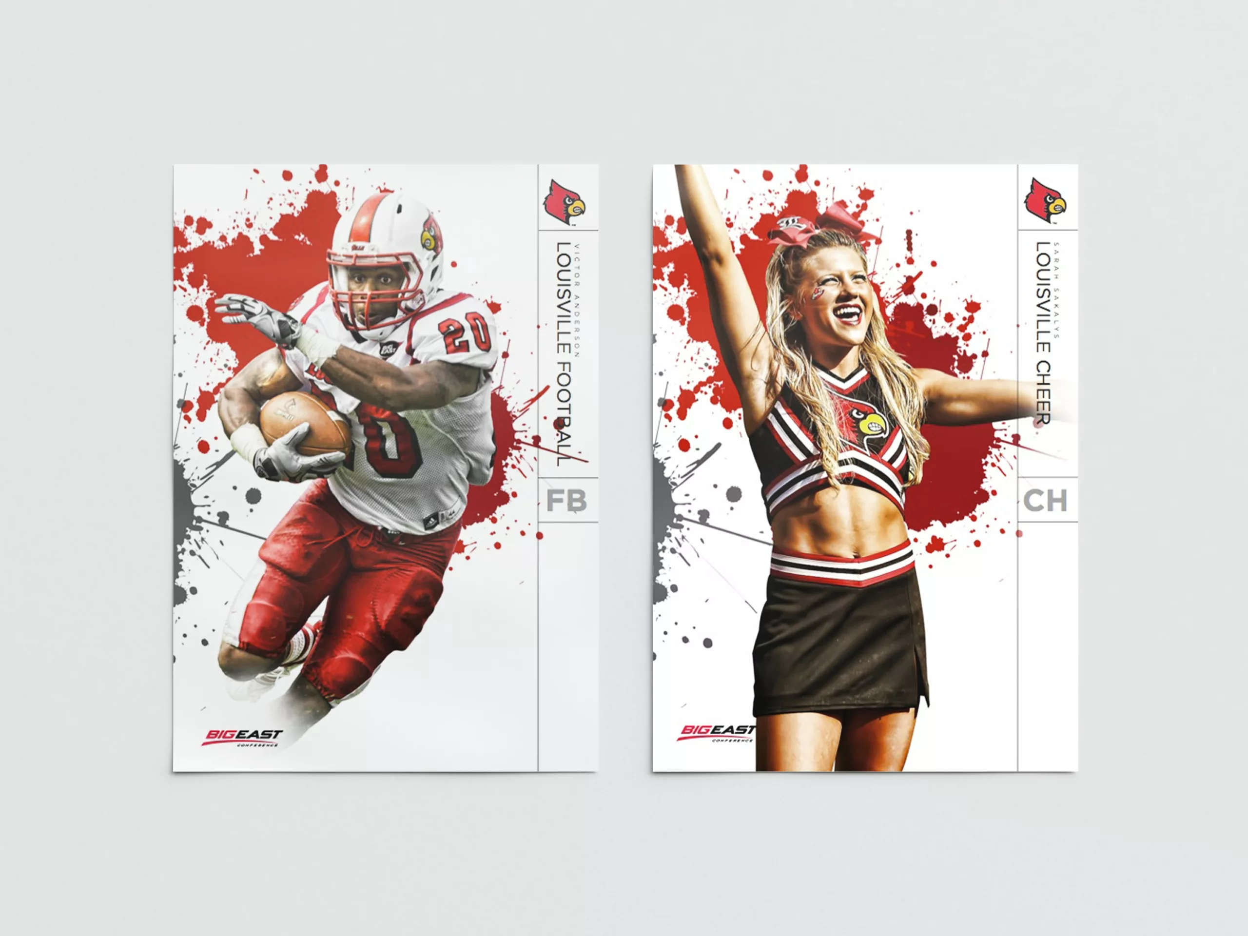 Louisville Football and Cheer posters